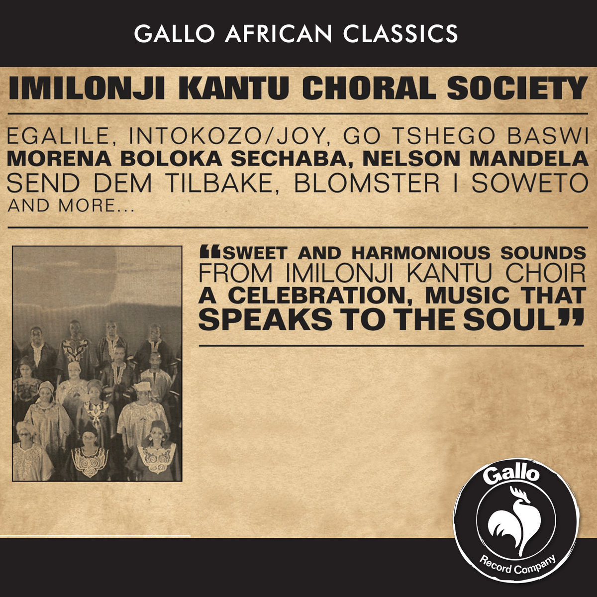 Imilonji Kantu Choral Society — African Classics (Digital album – emailed)
